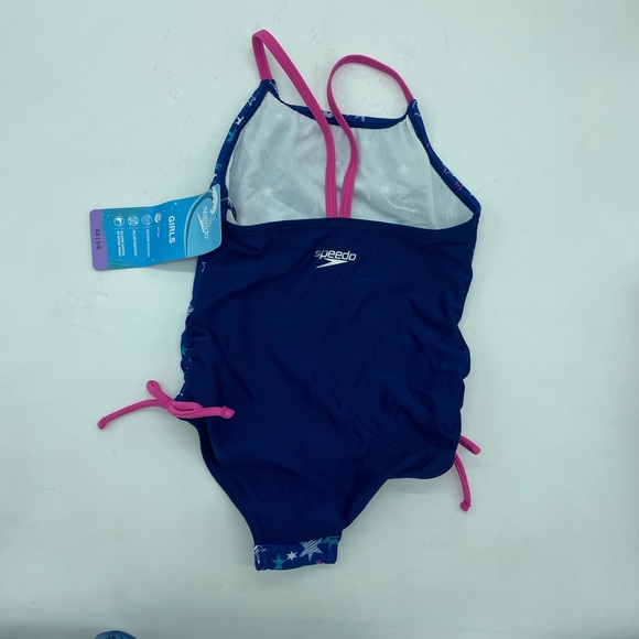 UPF50 one piece xs5/6 speedo bathing suit, red white and blue - Picture 3 of 5